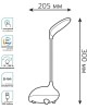лампа GAUSS Светильник Qplus GTL701 (GT7016) настольный LED голубой 6Вт