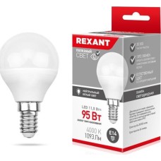 Лампа светодиодная REXANT (604-042) (GL) 11,5 ВТ E14 1093 ЛМ 4000 K