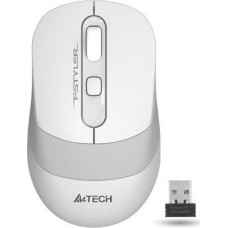 A4TECH Мышь Fstyler FG10S белый/серый оптическая 2000dpi silent беспров. USB для ноутбука 4but (FG10S WHITE)