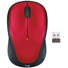 LOGITECH Мышь беспроводная M235, радио, оптическая, USB, 1000dpi, красный и черный [910-007130]