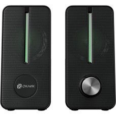 акустика OKLICK Колонки Оклик OK-120U 2.0 черный 6Вт