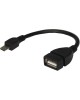 Кабель usb micro / mini REXANT (18-1182) USB КАБЕЛЬ OTG MICRO USB НА USB ШНУР 0.15 М, ЧЕРНЫЙ