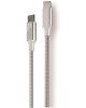 Дата-кабель USB C to Lightning AKSBERRY (6900288570018) X161 Spring USB C to Lightning 9V/3A, 27W 1м в металлической оплетке, серебристый