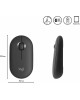 LOGITECH Мышь Pebble M350 темно-серый оптическая 1000dpi silent беспров. BT/Radio USB для ноутбука 3but (910-005576)