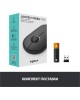 LOGITECH Мышь Pebble M350 темно-серый оптическая 1000dpi silent беспров. BT/Radio USB для ноутбука 3but (910-005576)