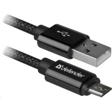 USB кабель DEFENDER (87802) USB08-03T PRO USB2.0, AM-MicroBM, 1.0 м, черный