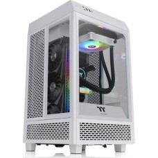 THERMALTAKE Корпус miniITX The Tower 100 Snow, Midi-Tower, без БП, белый [ca-1r3-00s6wn-00]