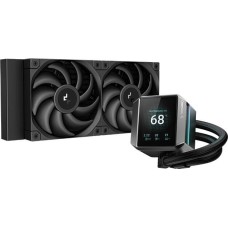 куллеры DEEPCOOL Система водяного охлаждения Mystique 240 Soc-AM5/AM4/1200/1700/1851 черный 4-pin 36.49dB Al LCD 280W 1543gr Ret (R-LX550-BKDSNC-G-1)