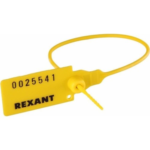 Пломба REXANT (07-6112) Пломба пластиковая 220мм желтая