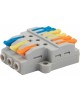 Клемма REXANT (07-5233-05) Клемма СМК 3х2 проходная разветвительная 3 полюса, с монтажной площадкой (1 ввод, 2 вывода на полюс), (5 шт./уп.)