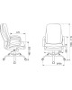 Кресло компьютерное БЮРОКРАТ Кресло руководителя T-9950SL Fabric светло-коричневый Velvet 90 крестов. металл хром