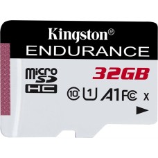 KINGSTON Карта памяти microSDHC UHS-I U1 High Endurance 32 ГБ, 95 МБ/с, Class 10, SDCE/32GB, 1 шт., без адаптера