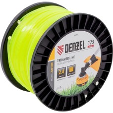DENZEL Леска для триммера квадрат, 2,4мм х 175м, на DIN катушке FLEX CORD 96292