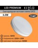 Лампа светодиодная ECOLA T5QV60ELC GX53 6,0W 220V 4200K матовое стекло