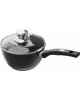 Ковш МЕЧТА 81802 Гранит black 1.2л с несъемной ручкой и стекл. Крышкой