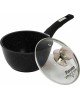 Ковш МЕЧТА 81802 Гранит black 1.2л с несъемной ручкой и стекл. Крышкой