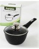 Ковш МЕЧТА 81802 Гранит black 1.2л с несъемной ручкой и стекл. Крышкой
