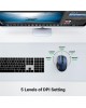 UGREEN Мышка компьютерная беспроводная MU006 (15064) Ergonomic Wireless Mouse 2.4G 4000DPI Silence Design. Цвет: синий