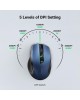 UGREEN Мышка компьютерная беспроводная MU006 (15064) Ergonomic Wireless Mouse 2.4G 4000DPI Silence Design. Цвет: синий