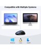 UGREEN Мышка компьютерная беспроводная MU006 (15064) Ergonomic Wireless Mouse 2.4G 4000DPI Silence Design. Цвет: синий