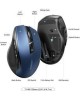 UGREEN Мышка компьютерная беспроводная MU006 (15064) Ergonomic Wireless Mouse 2.4G 4000DPI Silence Design. Цвет: синий
