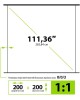 CACTUS Экран WallExpert CS-PSWE-200x200-WT, 200х200 см, 1:1, настенно-потолочный