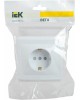 IEK Розетка силов. Вега ERV14-K01-16-DM одинар. скрыт. зазем. штор. крыш. IP20 белый (упак.:1шт)