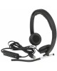 LOGITECH Гарнитура H650E, для компьютера, накладные, проводные, черный [981-000519]