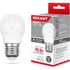 Лампа светодиодная REXANT (604-044) (GL) 11,5 ВТ E27 1093 ЛМ 4000 K