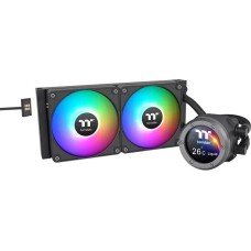 THERMALTAKE Система водяного охлаждения TH240 V2 Ultra EX ARGB Soc-AM5/AM4/1200/1700/1851 черный 4-pin 28.5dB Al LCD Ret (CL-W414-PL12SW-A)