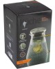 Кувшин LEONORD Кувшин AROMA 1,6 л из боросиликатного рельефного стекла с крышкой-фильтром из нерж стали, цв ручка (106478)