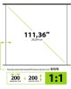 CACTUS Экран 200x200см GreenMotoExpert CS-PSGME-200X200 1:1 настенно-потолочный рулонный
