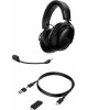 HYPERX Гарнитура игровая Cloud III, для компьютера и игровых консолей, мониторные, радио, черный / красный [77z46aa]