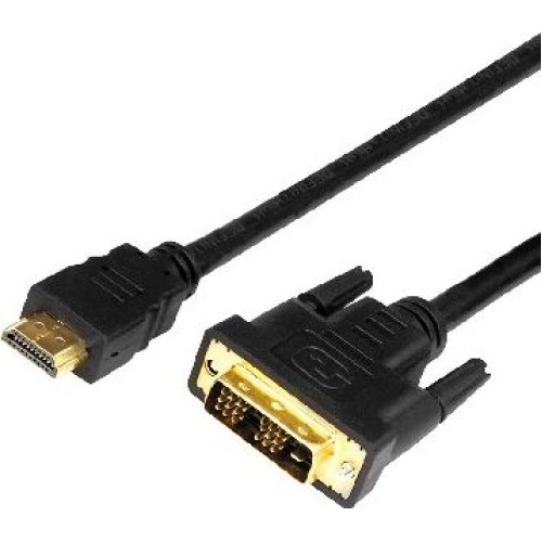 Кабель HDMI REXANT (17-6307) ШНУР HDMI - DVI-D С ФИЛЬТРАМИ, ДЛИНА 7 МЕТРОВ (GOLD) (PE ПАКЕТ)
