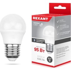 Лампа светодиодная REXANT (604-210) (GL) 11,5 ВТ E27 1093 ЛМ 6500 K