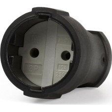 розетка SMARTBUY (SBE-10-S02-b) Штепсельное гнездо без заземления черное 10А 250В