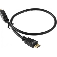 NONAME Кабель аудио-видео LAZSO WH-111 HDMI (m)/HDMI (m) 0.5м. позолоч.конт. черный (WH-111(0,5M))