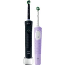 ORAL-B Набор электрических зубных щеток Vitality Pro насадки для щётки: 2шт, цвет:черный и лиловый [80368953]