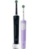 ORAL-B Набор электрических зубных щеток Vitality Pro насадки для щётки: 2шт, цвет:черный и лиловый [80368953]