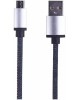 Дата-кабель REXANT (18-4242) USB кабель microUSB, шнур в джинсовой оплетке REXANT