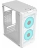 OKLICK Корпус mATX OCC-MN302F, Mini-Tower, без БП, белый