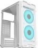 OKLICK Корпус mATX OCC-MN302F, Mini-Tower, без БП, белый