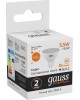 GAUSS Лампа светодиодная Elementary MR16 5.5Вт цок.:GU5.3 спот 220B 3000K св.свеч.бел.теп. (упак.:10шт) (13516)