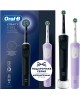 ORAL-B Набор электрических зубных щеток Vitality Pro насадки для щётки: 2шт, цвет:черный и лиловый [80368953]