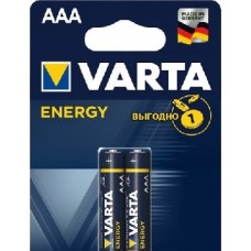 Элементы питания VARTA LR03 AAA BL2 ENERGY ALKALINE 1.5V (4103) (4103213412)