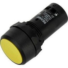 REXANT (36-5532) EB22 КНОПКА ВОЗВРАТНАЯ NO+NC 230 В, ЖЕЛТАЯ