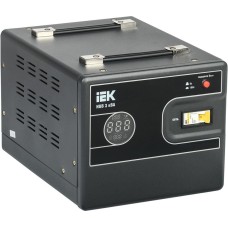 IEK Стабилизатор напряжения Hub 3кВА однофазный черный (IVS21-1-003-13)