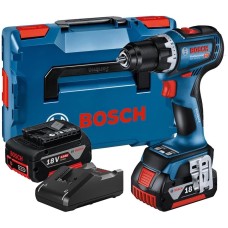 BOSCH Ударная дрель-шуруповерт GSR 18V-90 C, 5Ач, с двумя аккумуляторами [06019k6006]