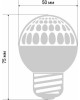 NEON-NIGHT Лампа светодиодная, диаметр 50мм, Е27, 10 LED, 1Вт, ЗЕЛЕНЫЙ, прозрачная колба, 24В, постоянное напряжение