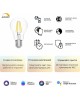 GAUSS Умная лампа IoT Smart Home E27 6.5Вт 806lm Wi-Fi (упак.:1шт) (1200112)